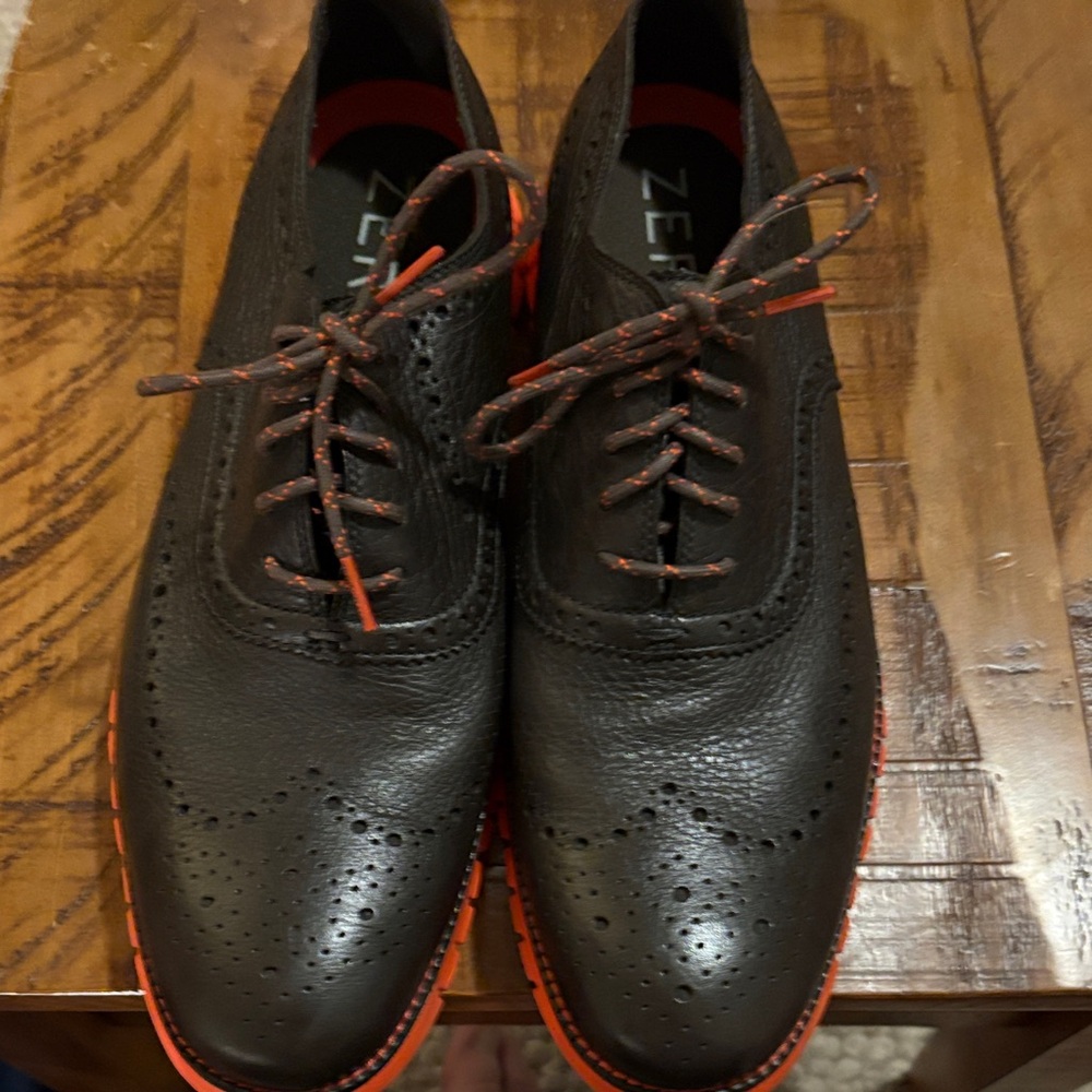 Men's dark Brown and Orange Cole Haan Men Size 13 Dress Shoes